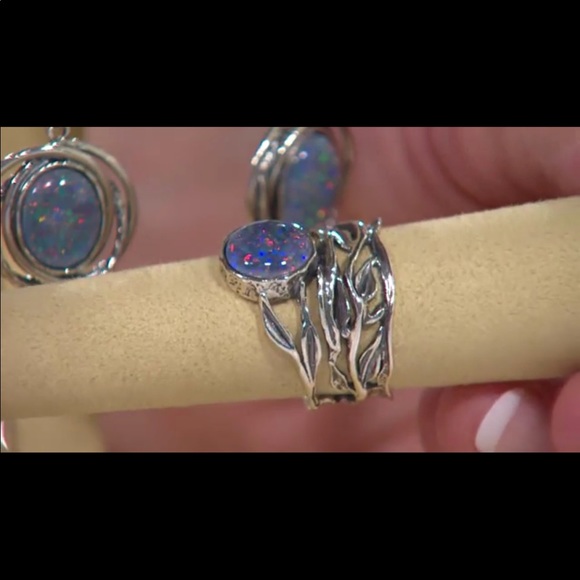 925s Sterling Opal ring SIZE 8 fairy core - Picture 7 of 15